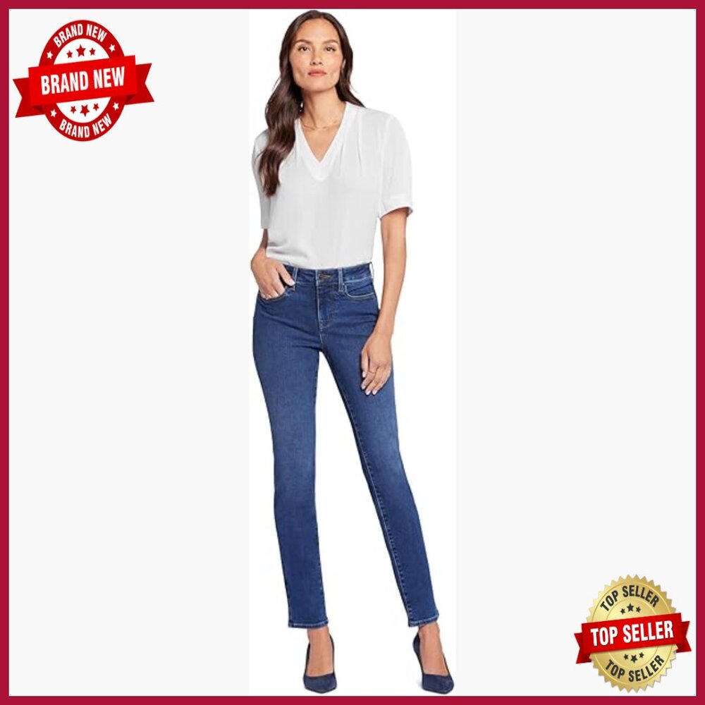 Slim High Rise Jeans With Lift Tuck Technology, 64% Cotton, 30" Inseam